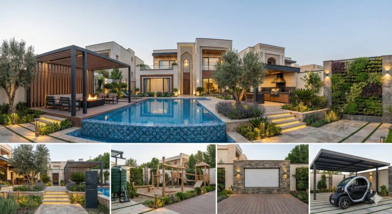 ۱۰ ایده برتر برای طراحی حیاط ویلا در سال ۱۴۰۴