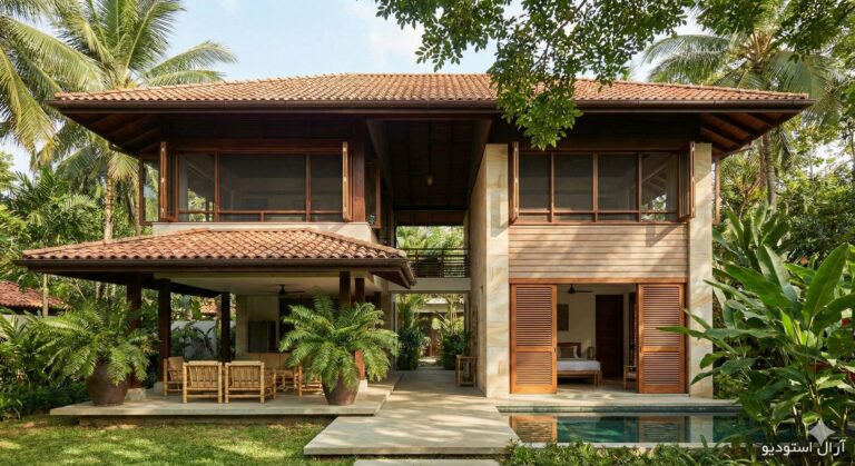 ۱۰ نکته برای طراحی ویلا در مناطق گرمسیری راهنمای جامع و کاربردی (2026)